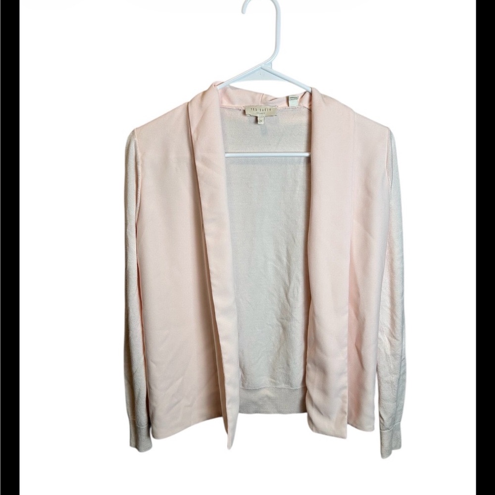 Ted Baker Designer Pink Faiyly Woven Front Cardigan Size 1 (4)